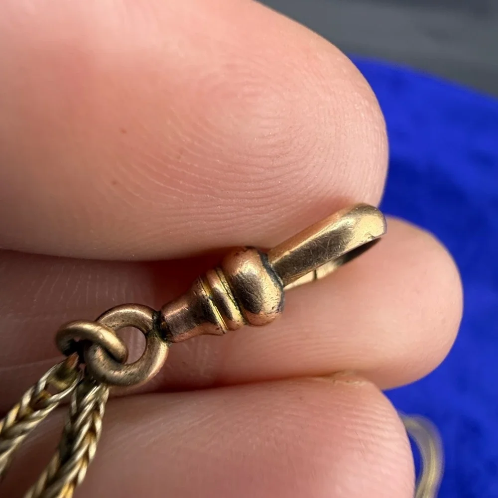 Vintage Gold Filled Watch Chain Gold Tone Fancy Slider 48